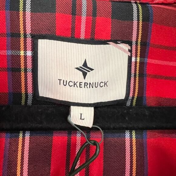 NWT Tuckernuck Women's Royal Stewart Tartan Palmerston Dress Red Plaid L - Picture 6 of 11